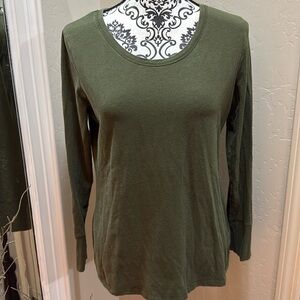 Ana Green Long‎ Sleeve Top Medium